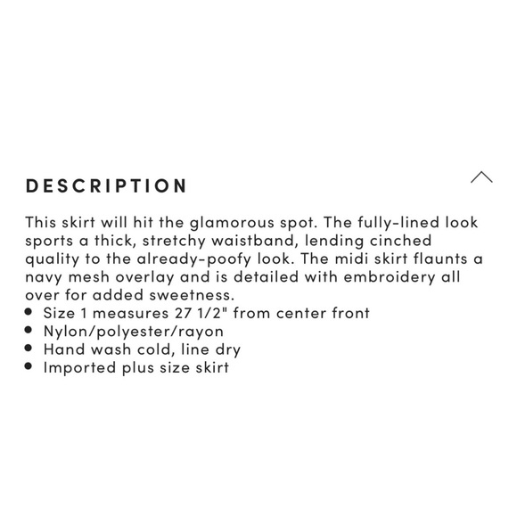 Torrid Women’s Embroidered Mesh Midi Skirt In Medieval Blue Plus Size 0X NWT - Picture 8 of 9